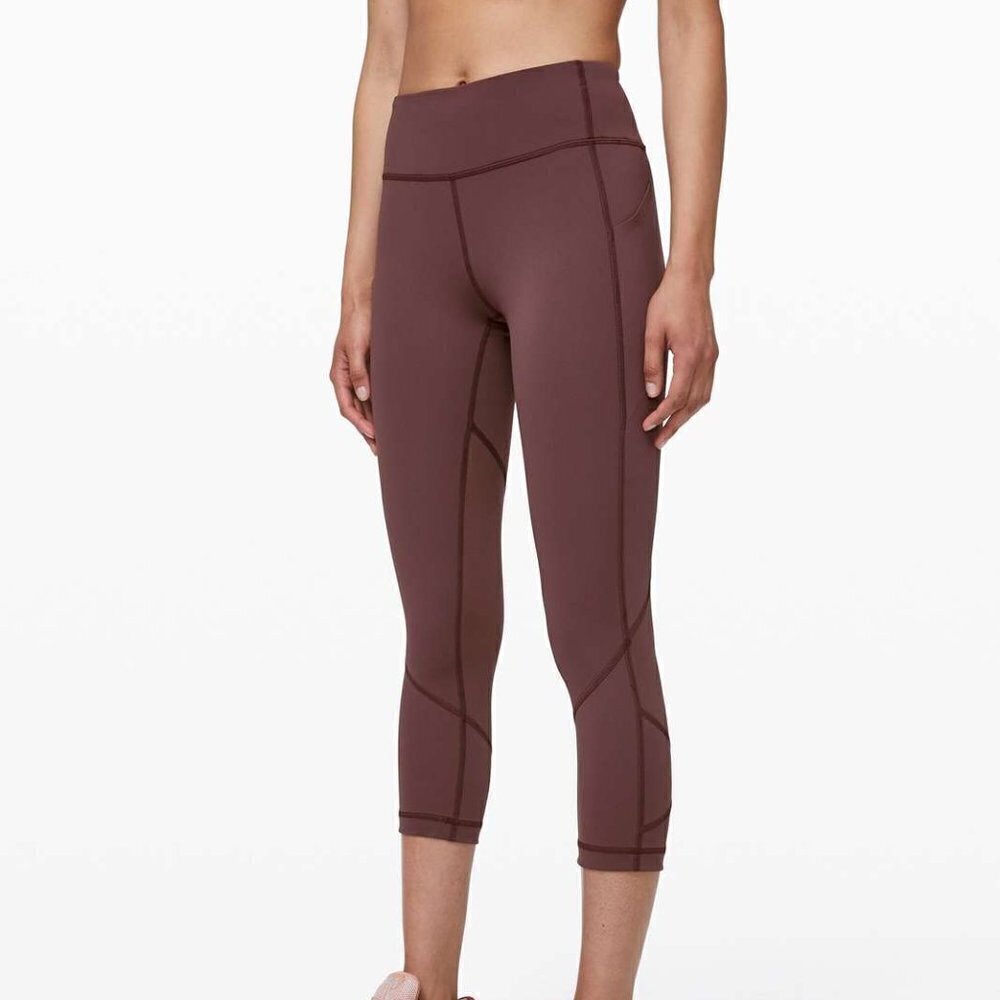 Lululemon Pace Rival Crop *22" Cherry Cola